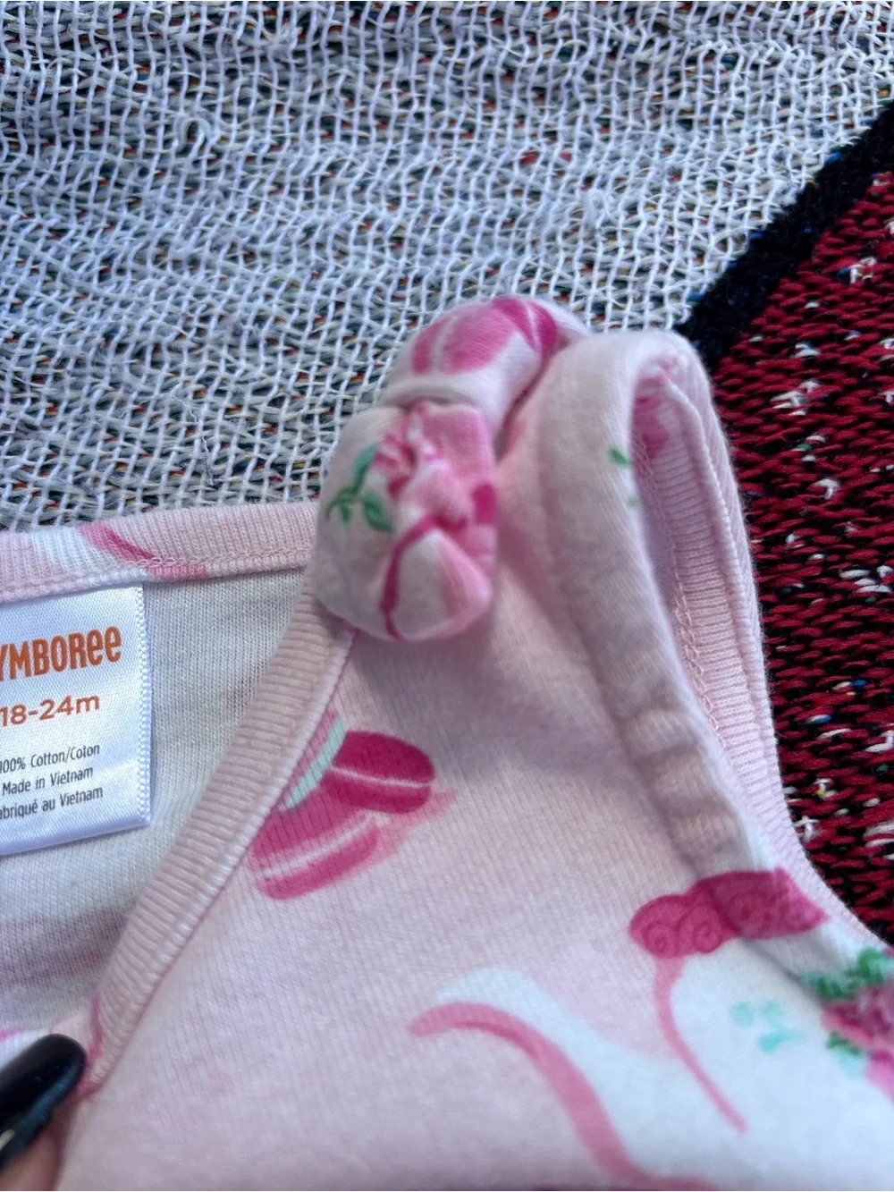 GYMBOREE PINK MOUSE TEACUP GRAPHIC PRINT DRESS SIZE 18/24 MONTHS ADORABLE